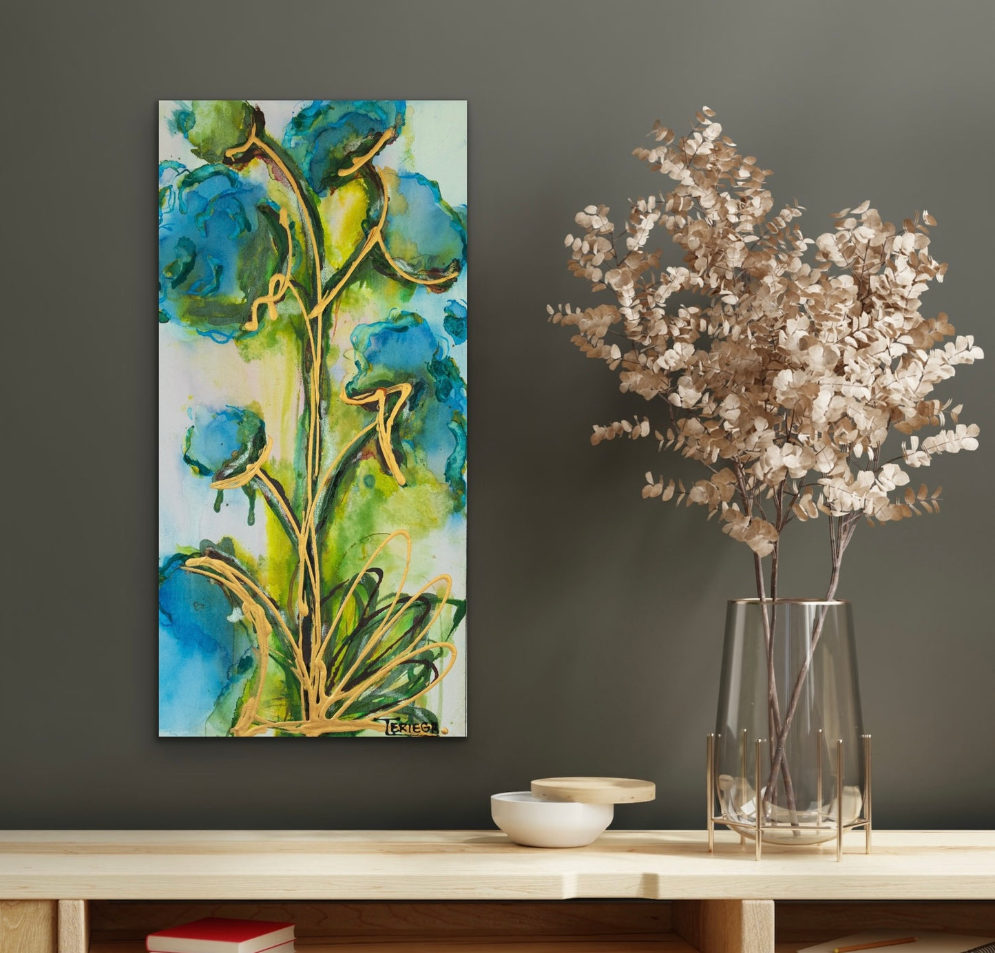 Sing Three - Original Painting - 24" x 12"