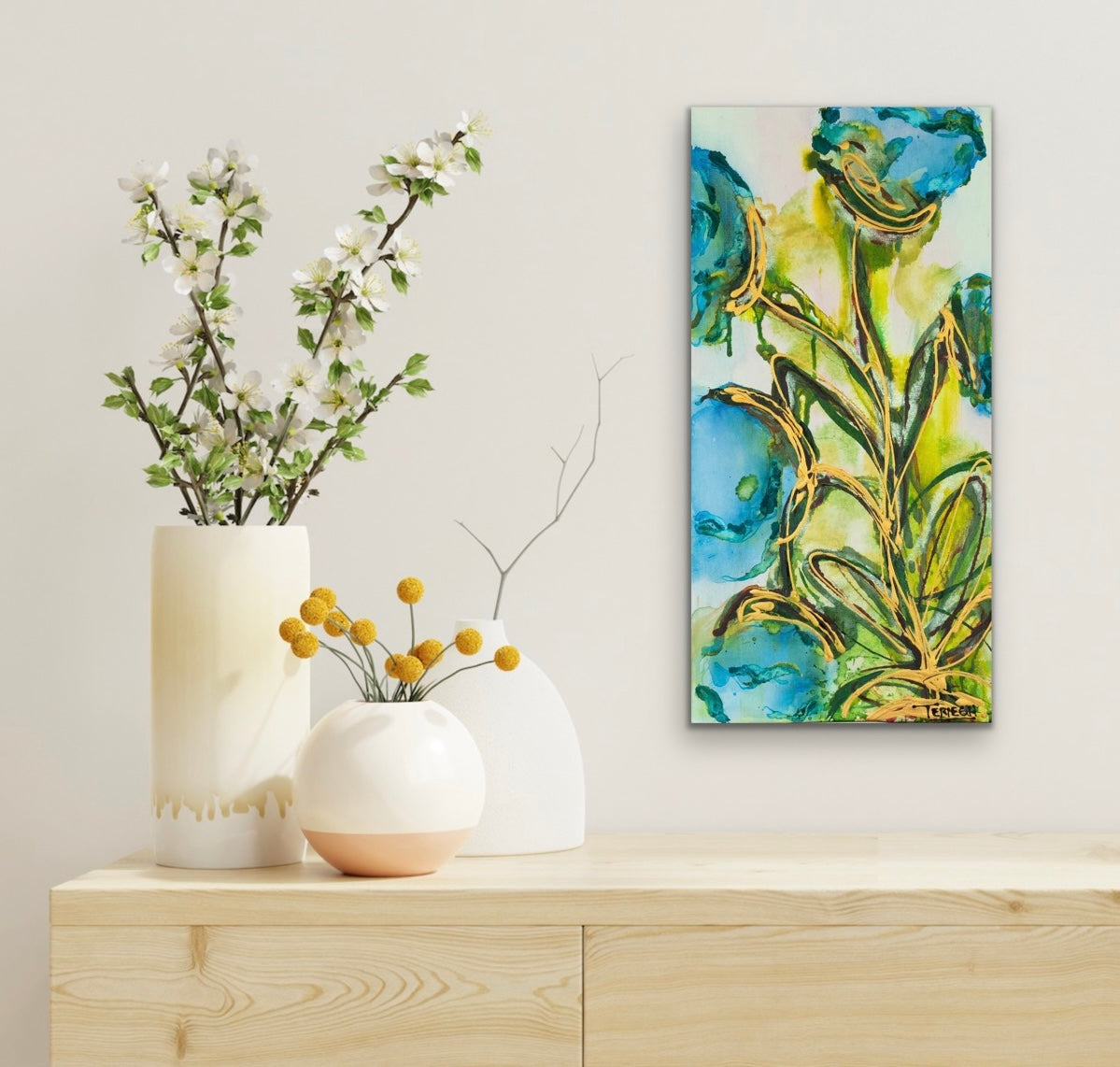 Sing One - Original Painting - 24" x 12"