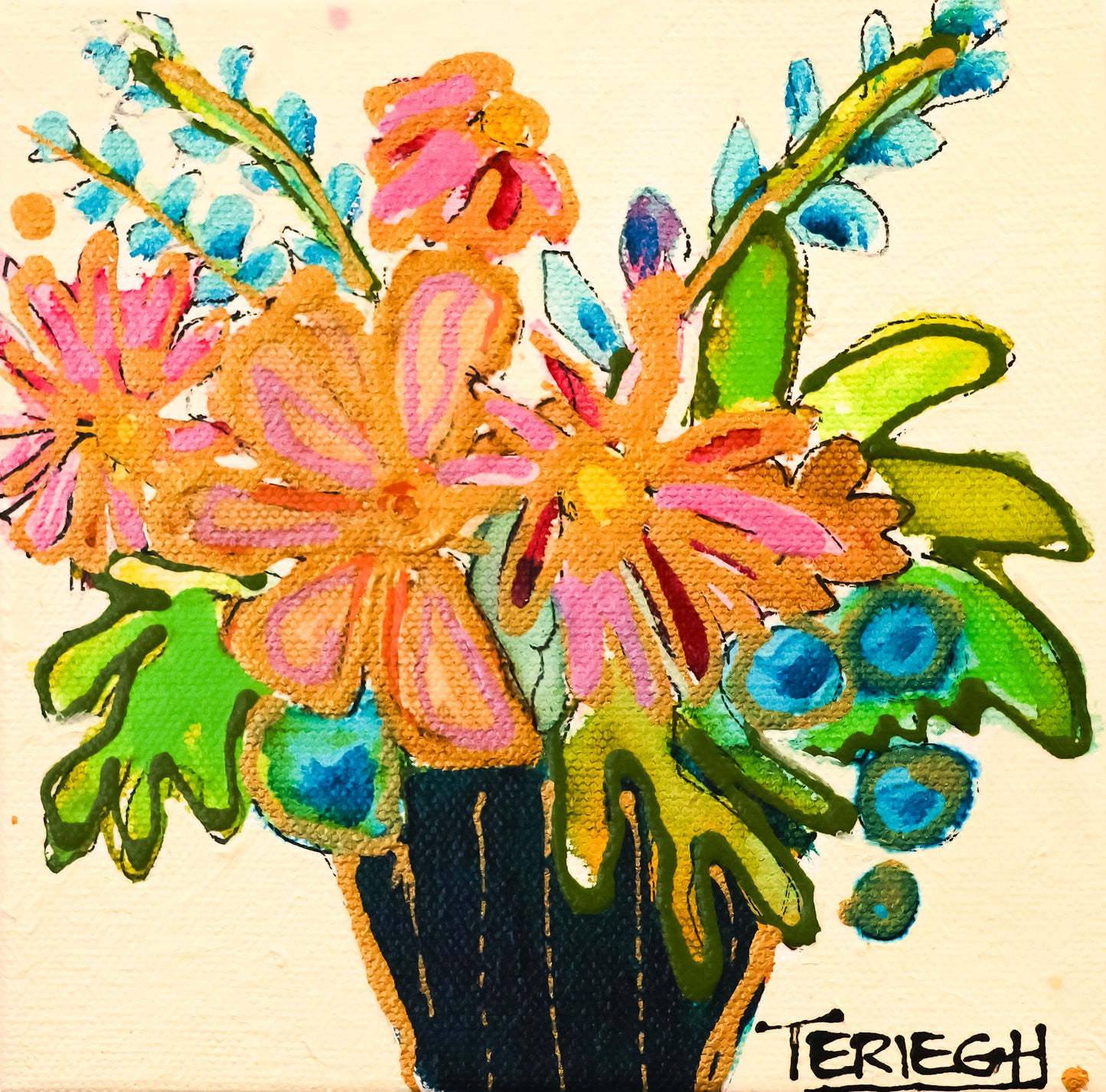 25F6 - Original Painting - 6" x 6"