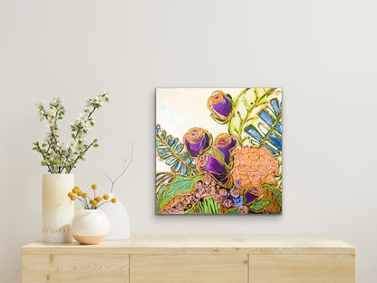 Deep Roots Bloom - Original Painting - 24" x 24"