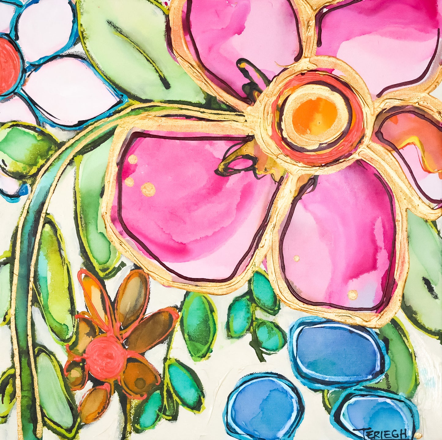 Both Feet In - Original Painting - 20" x 20"