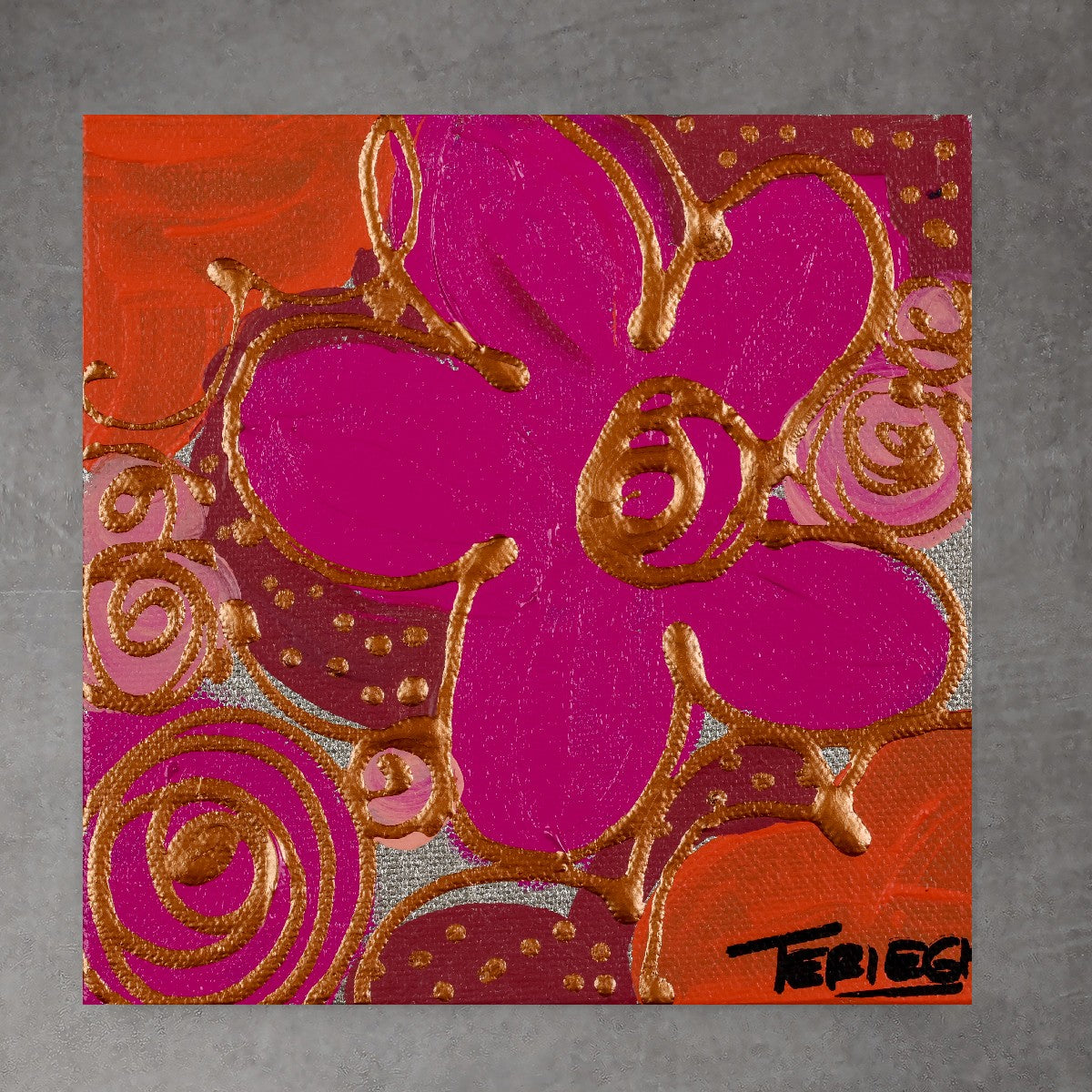 Mini Bloom 56 - Original Painting - 6" x 6"