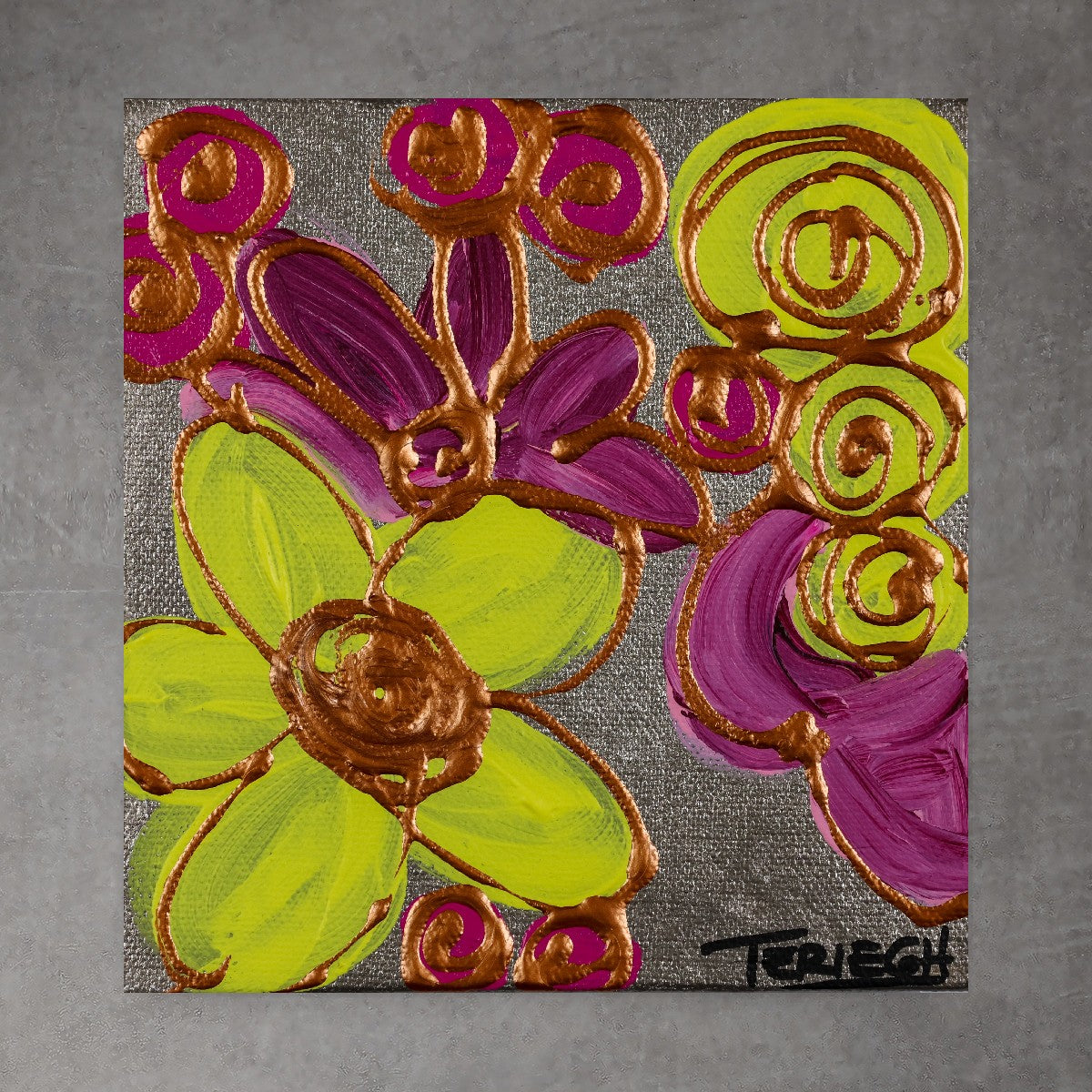 Mini Bloom 52 - Original Painting - 6" x 6"