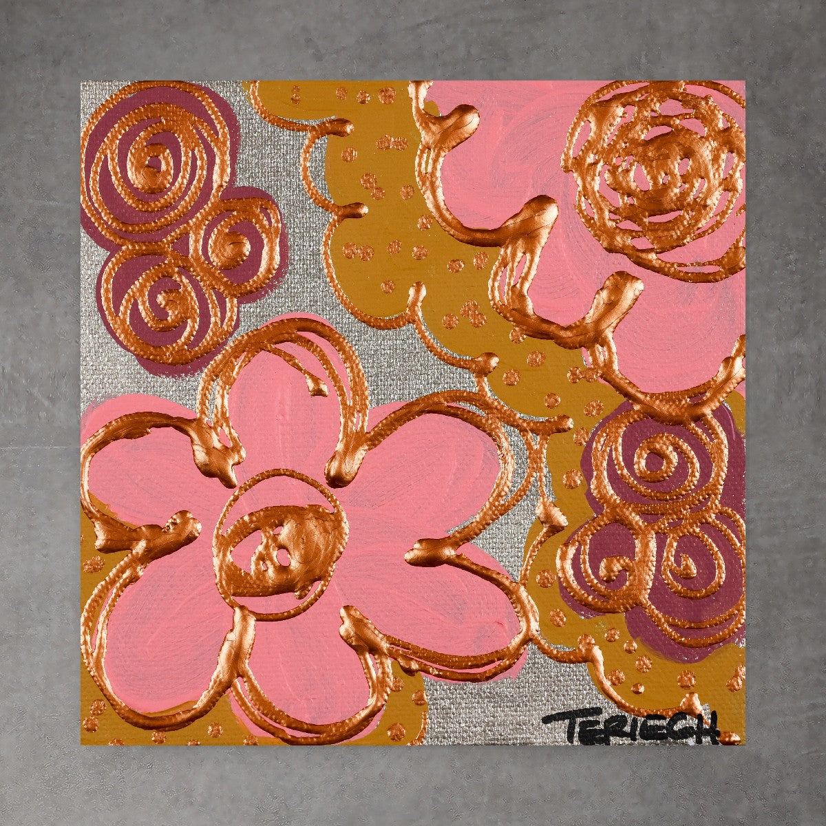 Mini Bloom 47 - Original Painting - 6" x 6"