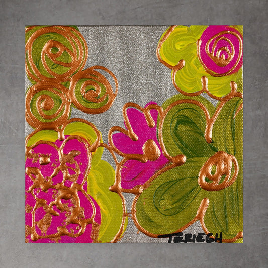Mini Bloom 39 - Original Painting - 6" x 6"
