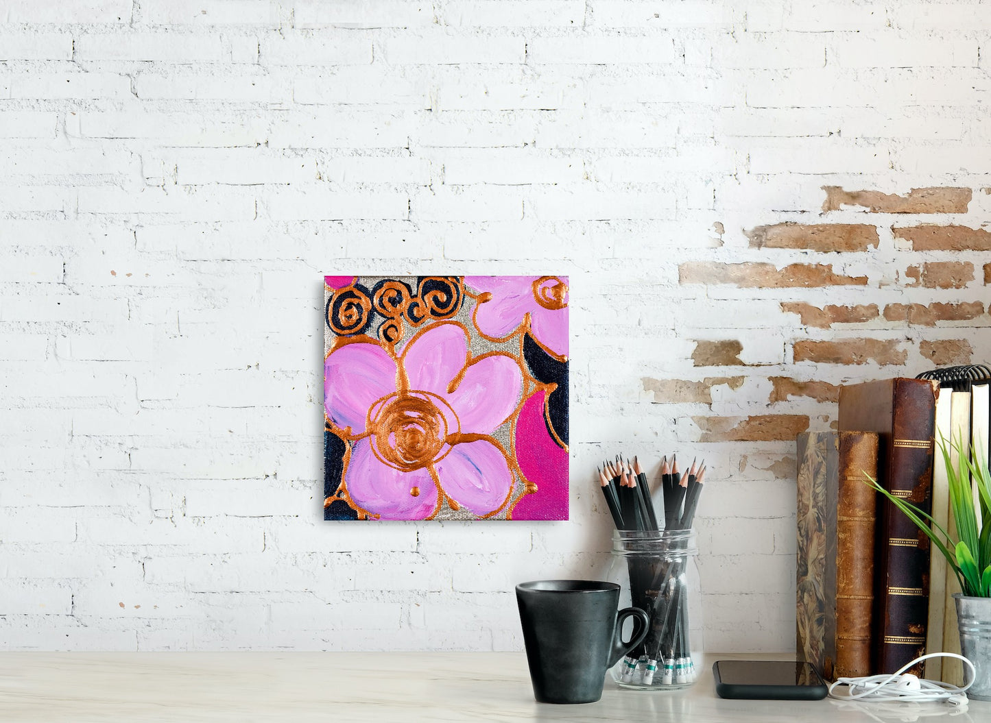 Mini Bloom 34 - Original Painting - 6" x 6"